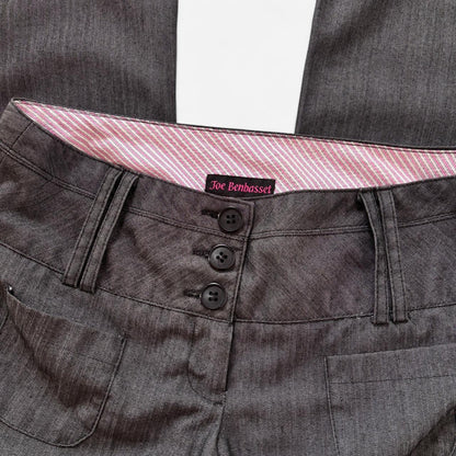 Y2K Slate Low Rise Office Siren Trousers (XXS)