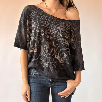 Y2K Xtreme Couture Thrashed T-Shirt (XL-2X)
