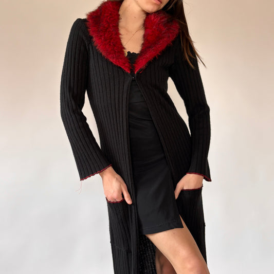 90s Vampy Duster Cardigan (S/M)