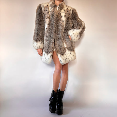 80s Faux Fur Coat (M/L)