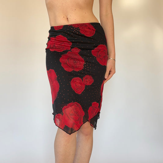 90s Mesh Rose Midi (XS)
