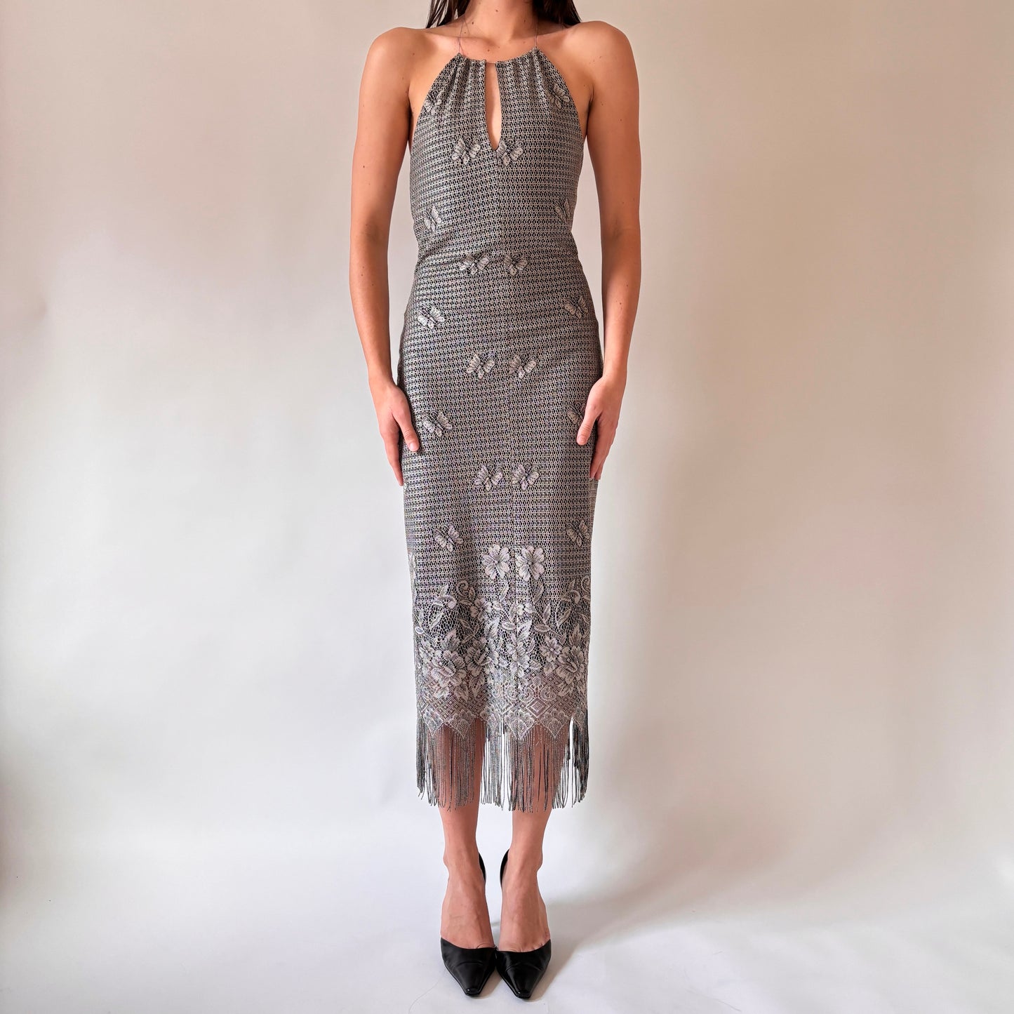Y2K Butterfly Fringe Dress (S)