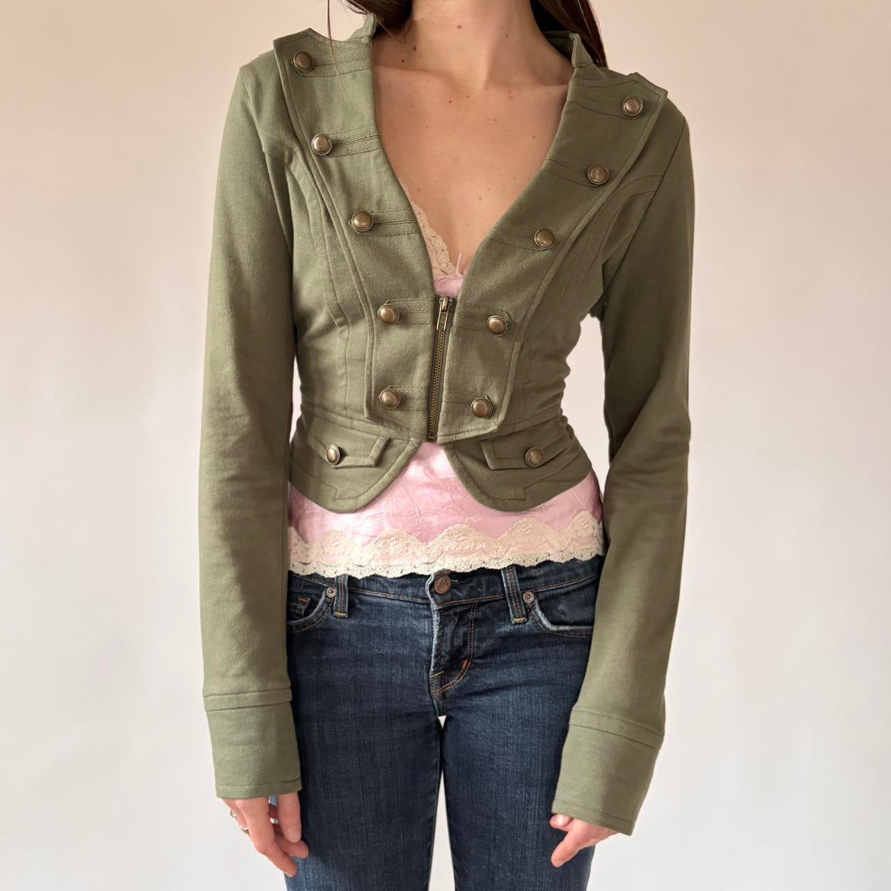 2000s Military Style Jacket (M)