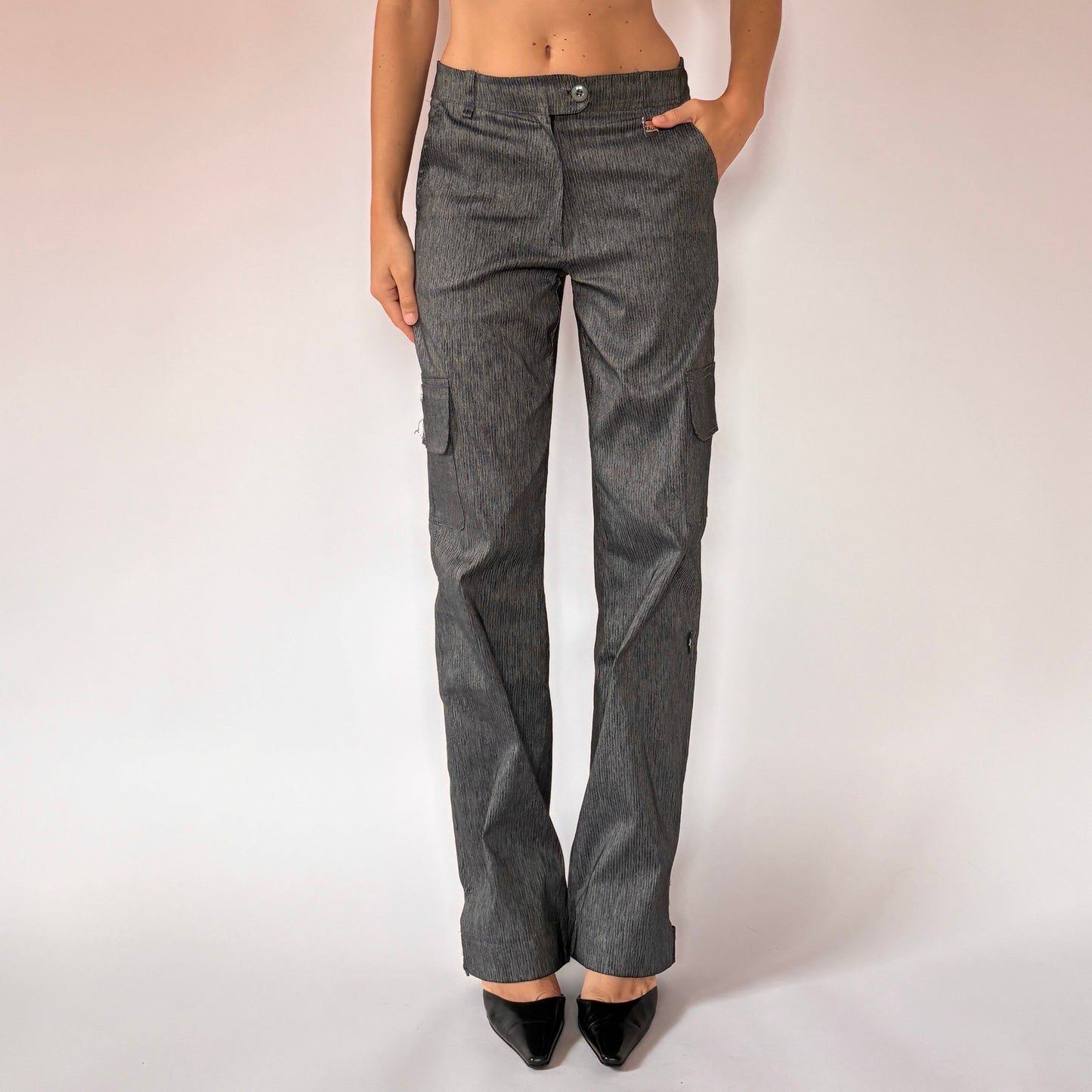 Charcoal Stretch Cargos (S)