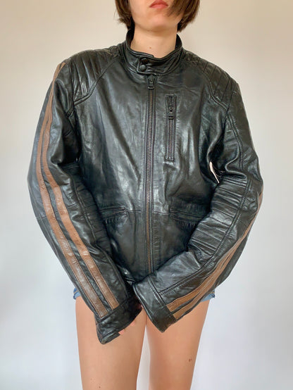 Vintage Moto Jacket - Large