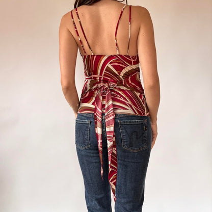 Y2K Groovy Abstract Top (XS)