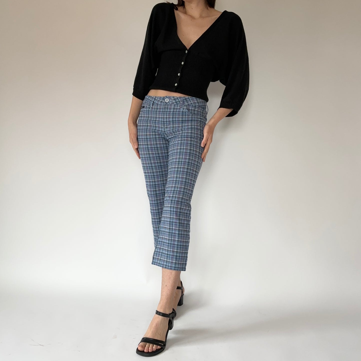 2000s Plaid Capris (XS/S)