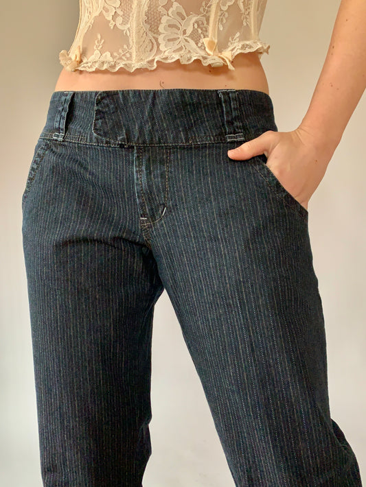 Y2K Pinstripe Flares - Large