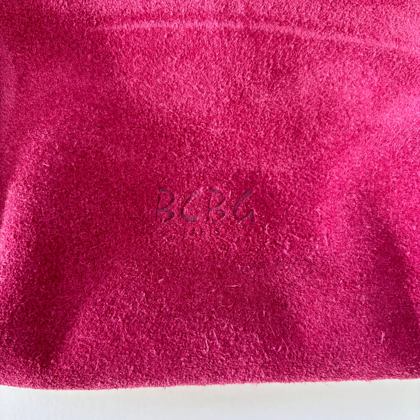 BCBG Pink Suede & Patent Shoulder Bag