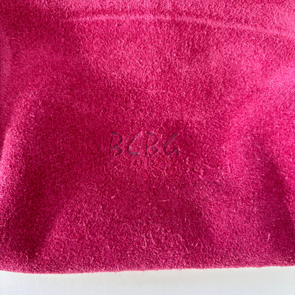BCBG Pink Suede & Patent Shoulder Bag