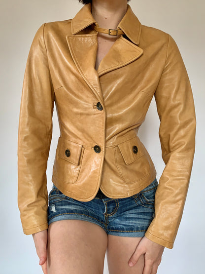 Italian Leather Blazer - S/M