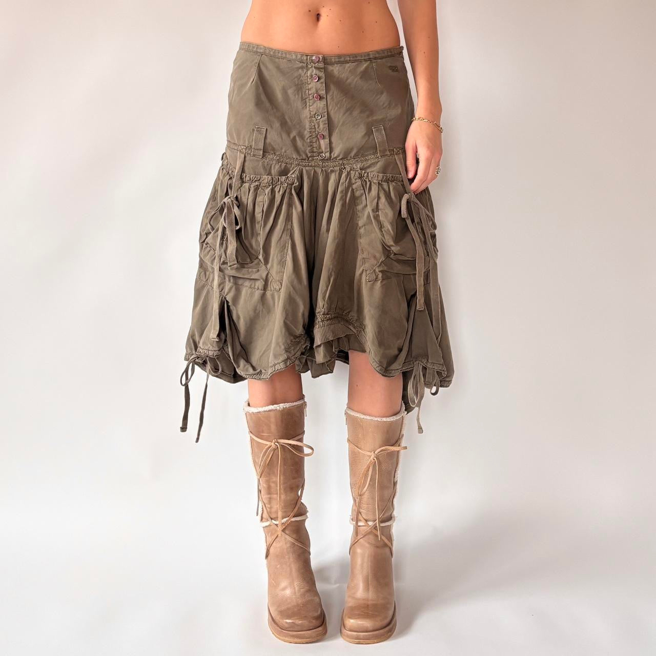 French Y2K Parachute Skirt (S)