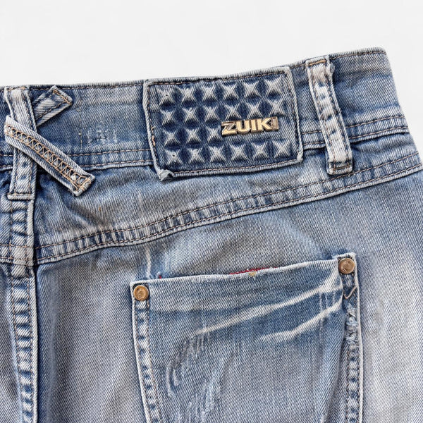 Y2K Low Rise Denim Mini Skirt (S/M)