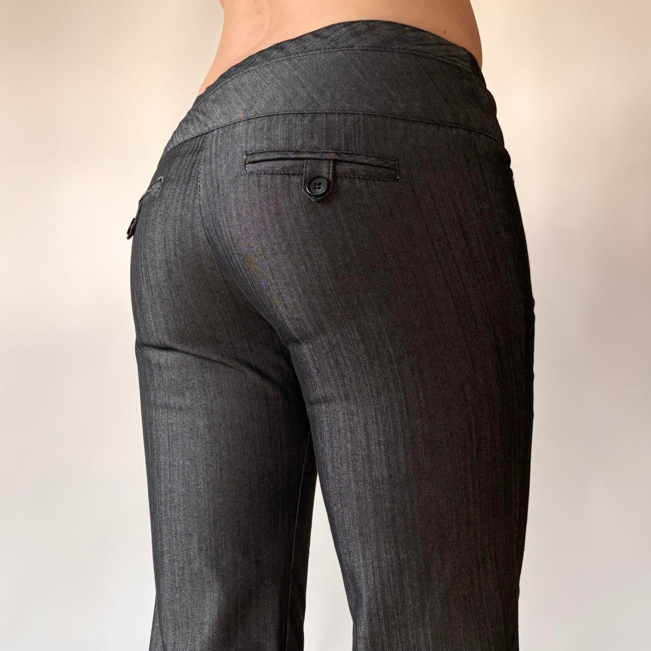 Y2K Slate Low Rise Office Siren Trousers (XXS)