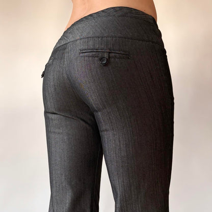 Y2K Slate Low Rise Office Siren Trousers (XXS)