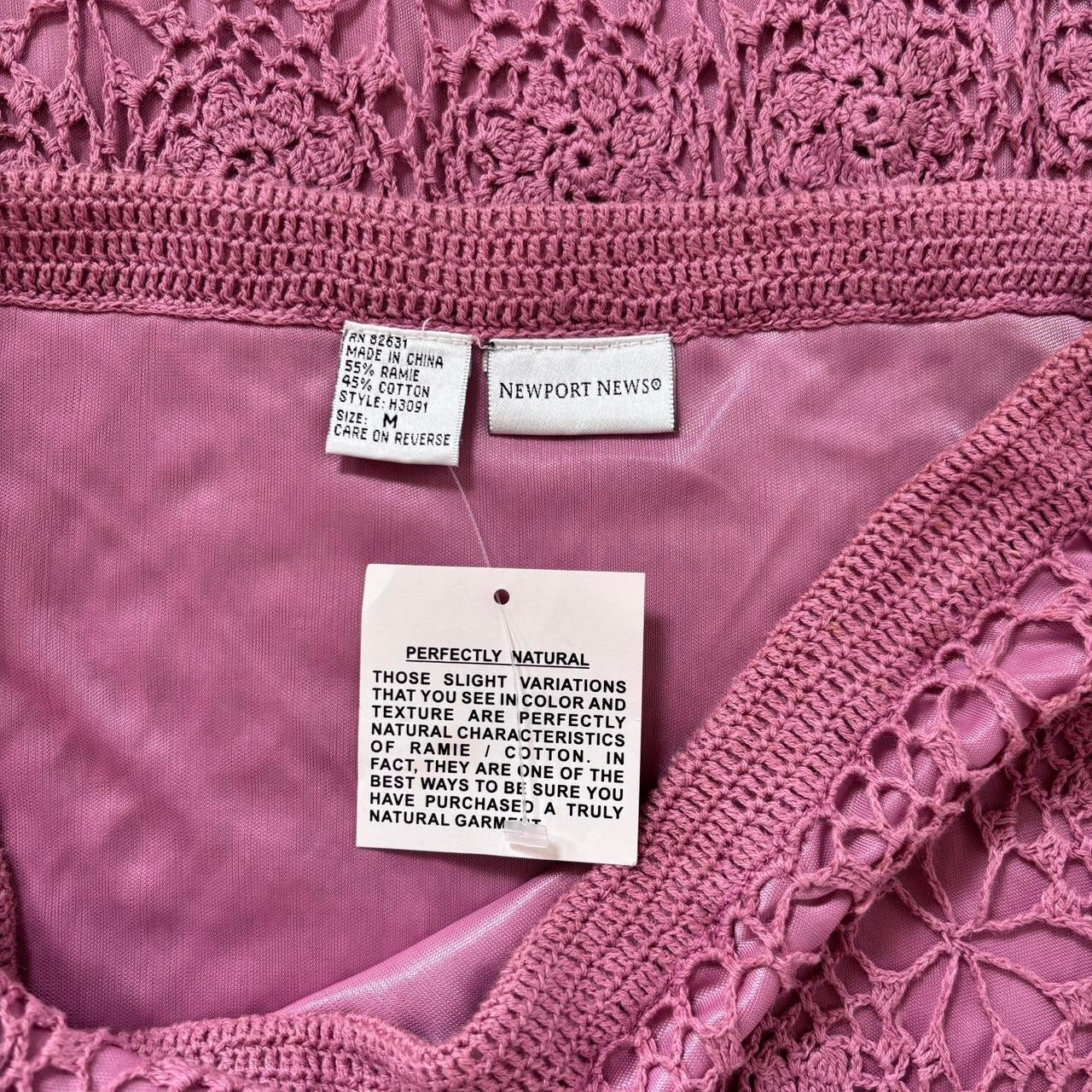 Y2K Deadstock Crochet Midi Skirt (M)