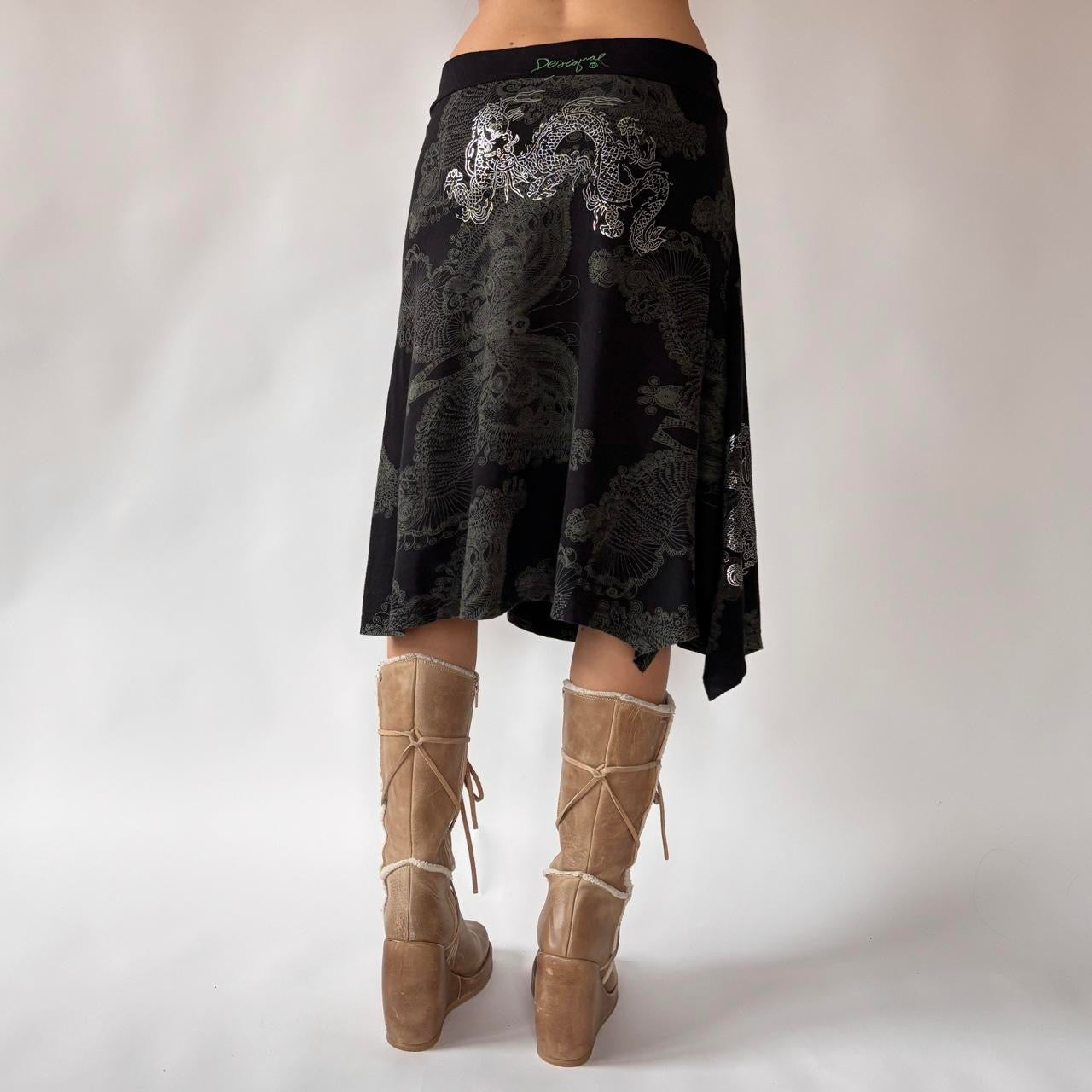 Desigual Graphic Midi Skirt (L/XL)