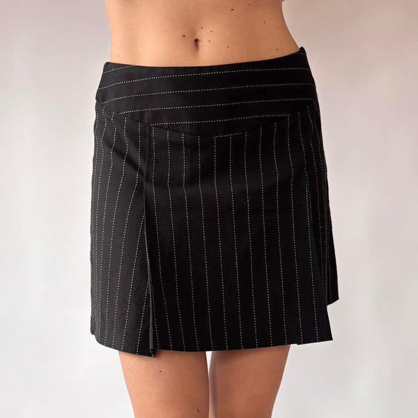 2000s Pinstripe Mini Skirt (S)
