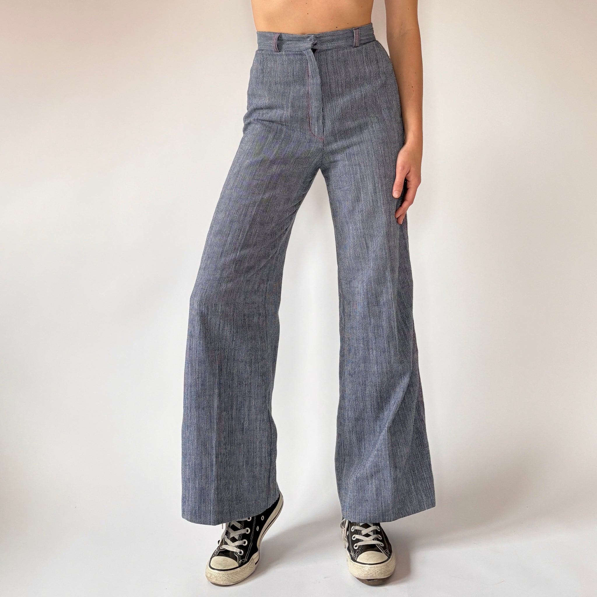 70s Bobbie Brooks Pinstripe Bellbottoms (XS)