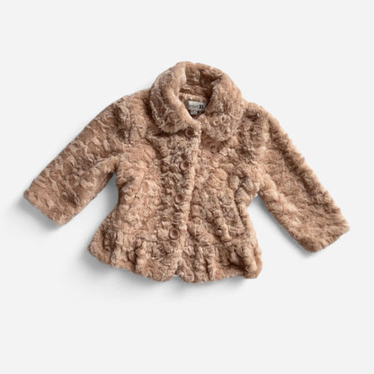 2000s Deadstock Faux Fur Babydoll Coat (M)