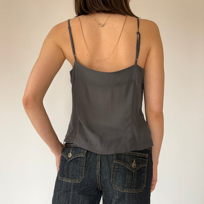 2000s Armani Silk Slate Tank (S/M)