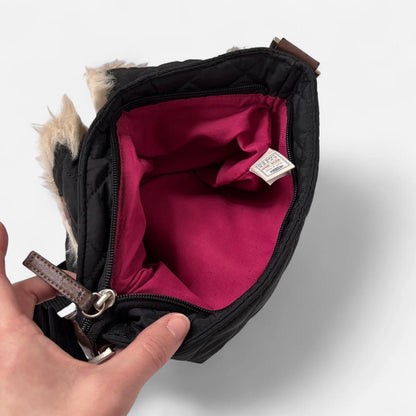 Y2K Furry Quilted Shoulder Bag