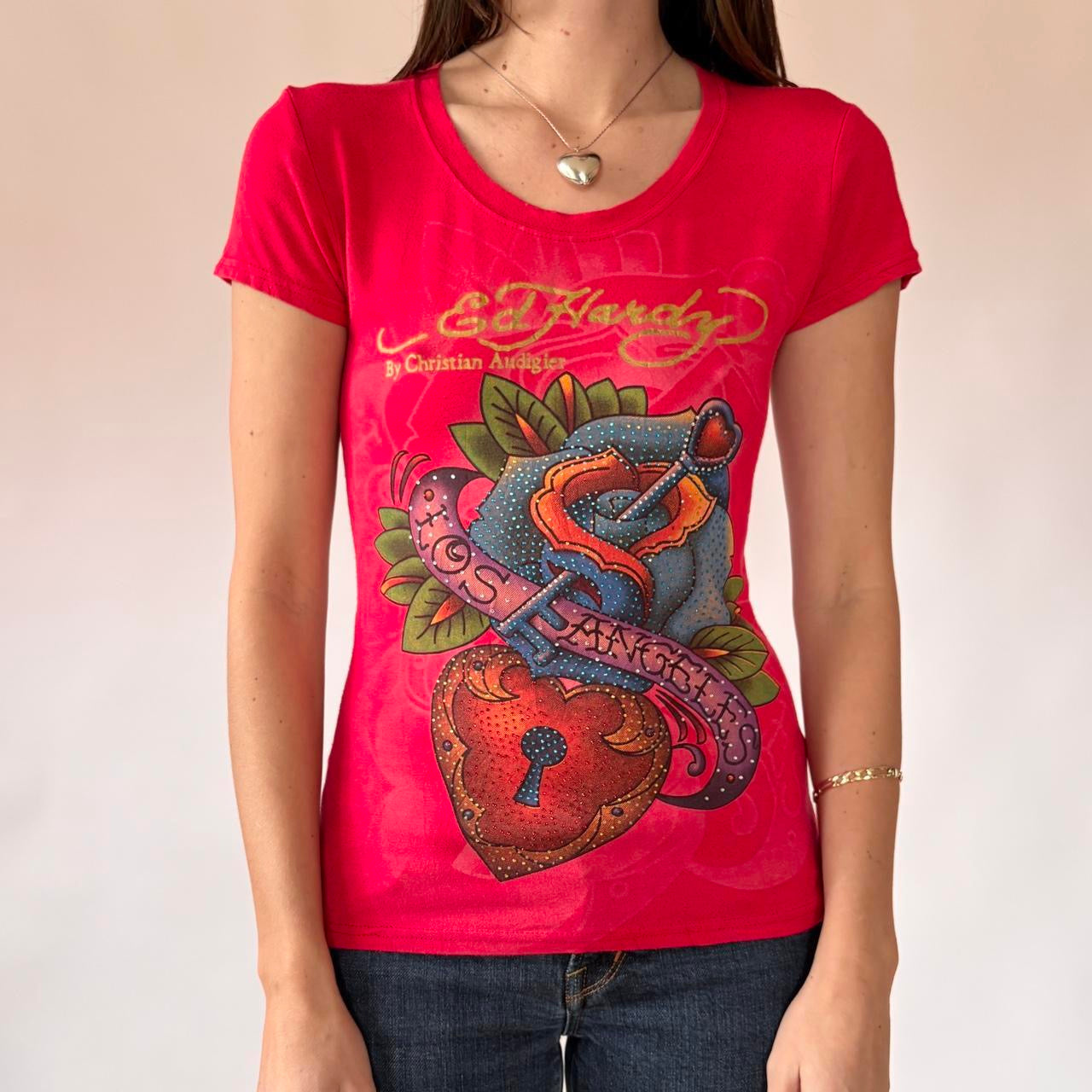 Ed Hardy Rhinestone Tee (S)
