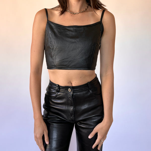 Deadstock 90s Leather Tank (XS)