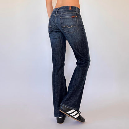2000s Low Rise Dark Wash Jeans (S)