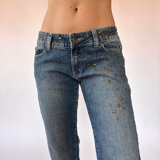 Y2K Studded Bongo Jeans (S)