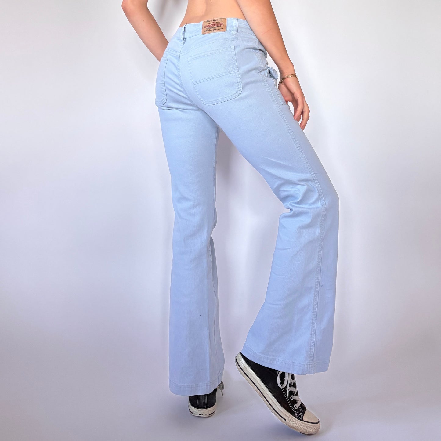 Y2K Baby Blue Low Rise Flares (XS/S)