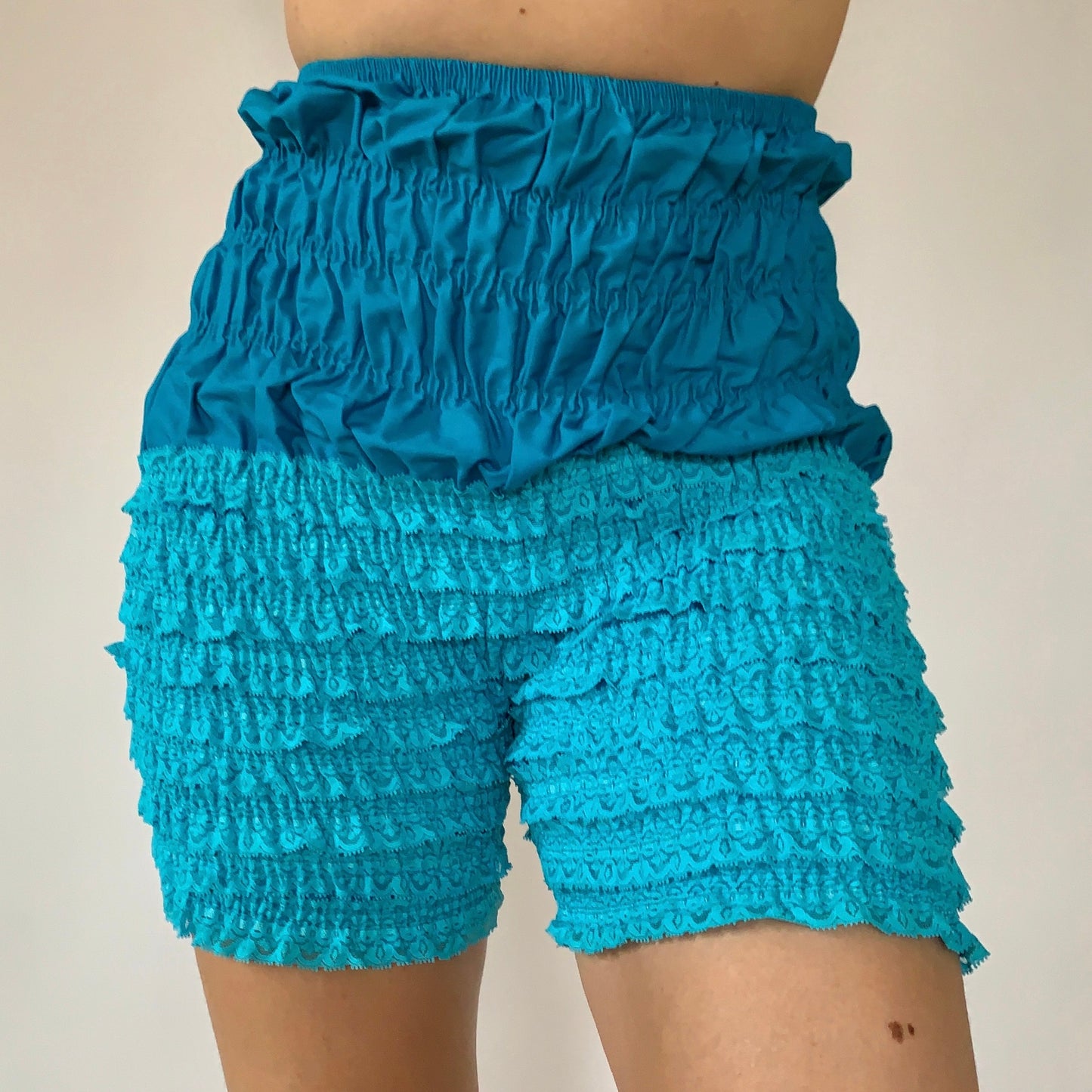 Vintage Aqua Ruffle Bloomers (S/M)