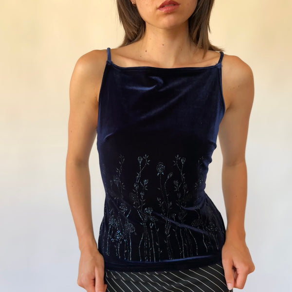 90s Velvet Midnight Tank (M)