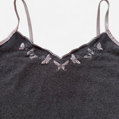 90s Butterfly Embroidered Cami Top (S)