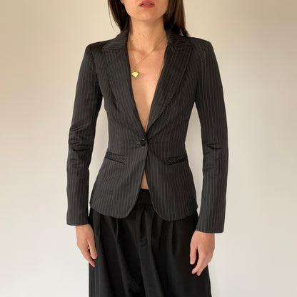 Bebe 2000s Pinstripe Blazer (XS)