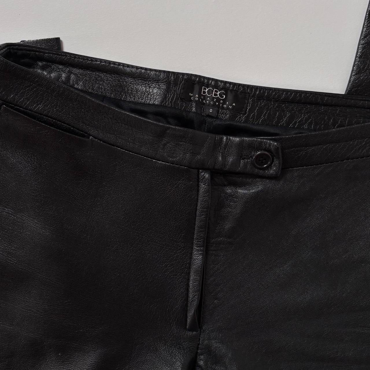 BCBG Low Rise Leather Pants (XS)
