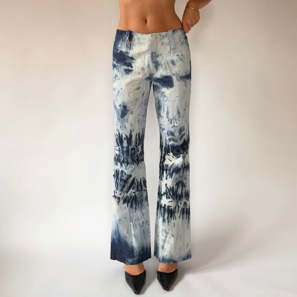 70s Custom Tie Dye Jeans (S)