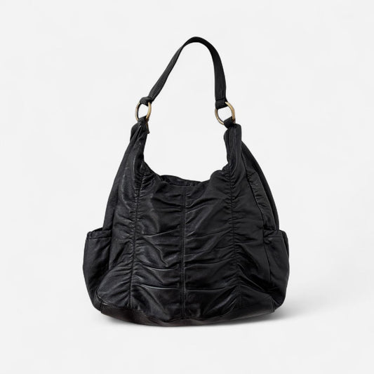 Hobo Black Slouchy Leather Bag