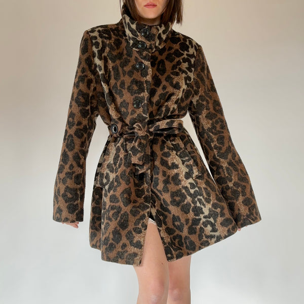 Via Spiga Leopard Coat (L)