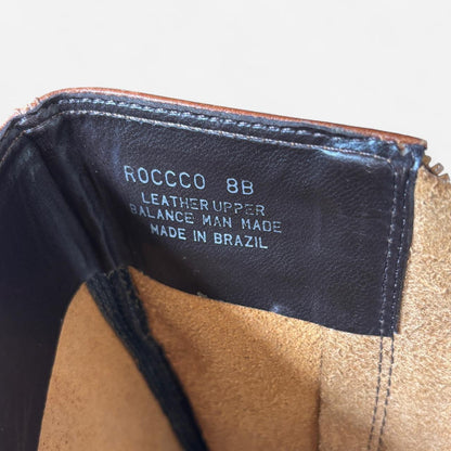 Y2K Cognac Leather Pointed Toe Boots (8)