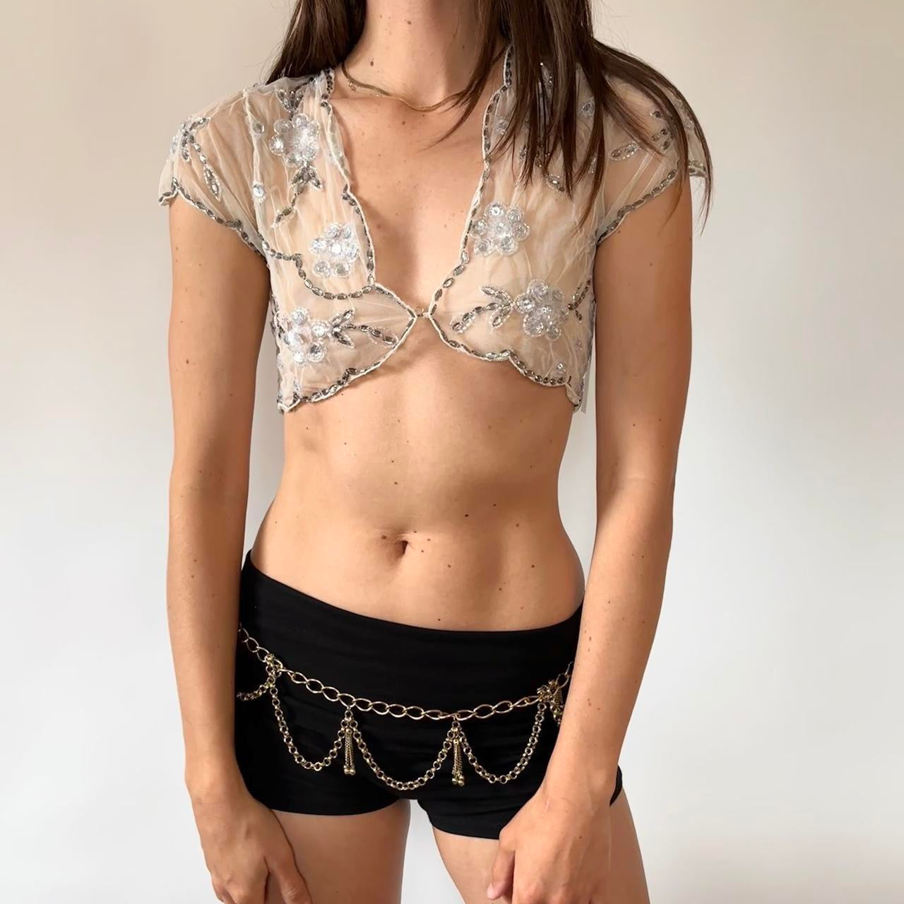 Deadstock Y2K Betsey Johnson Beaded Top (XS/S)