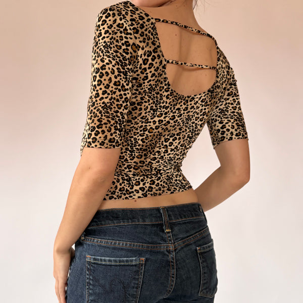 90s Leopard Top (XS/S)