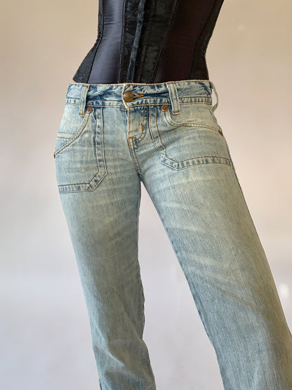 Y2K Denim Capris - Small