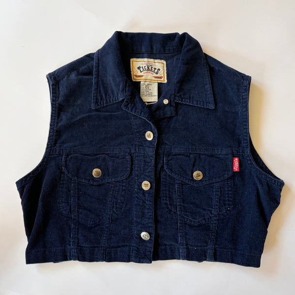 90s Corduroy Cropped Vest (S/M)