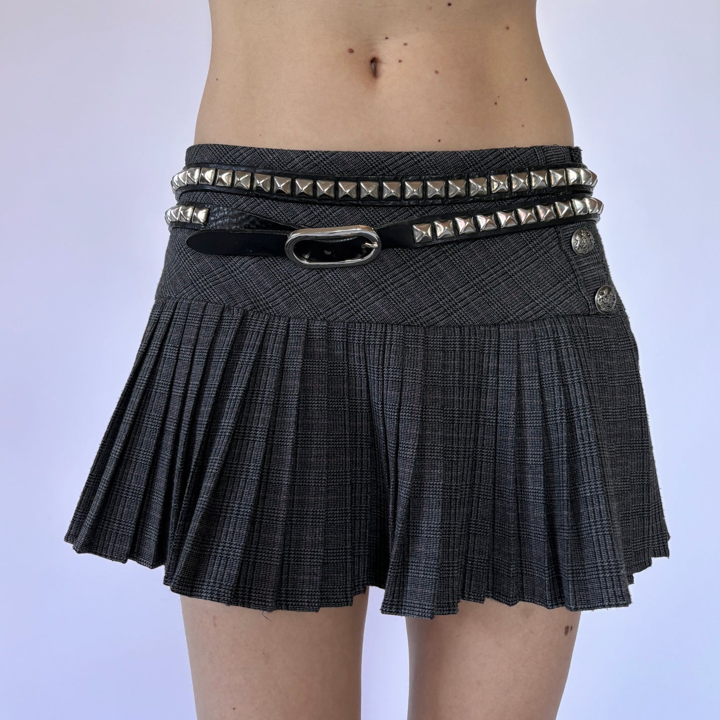 Vintage Studded Leather Belt (M/L)