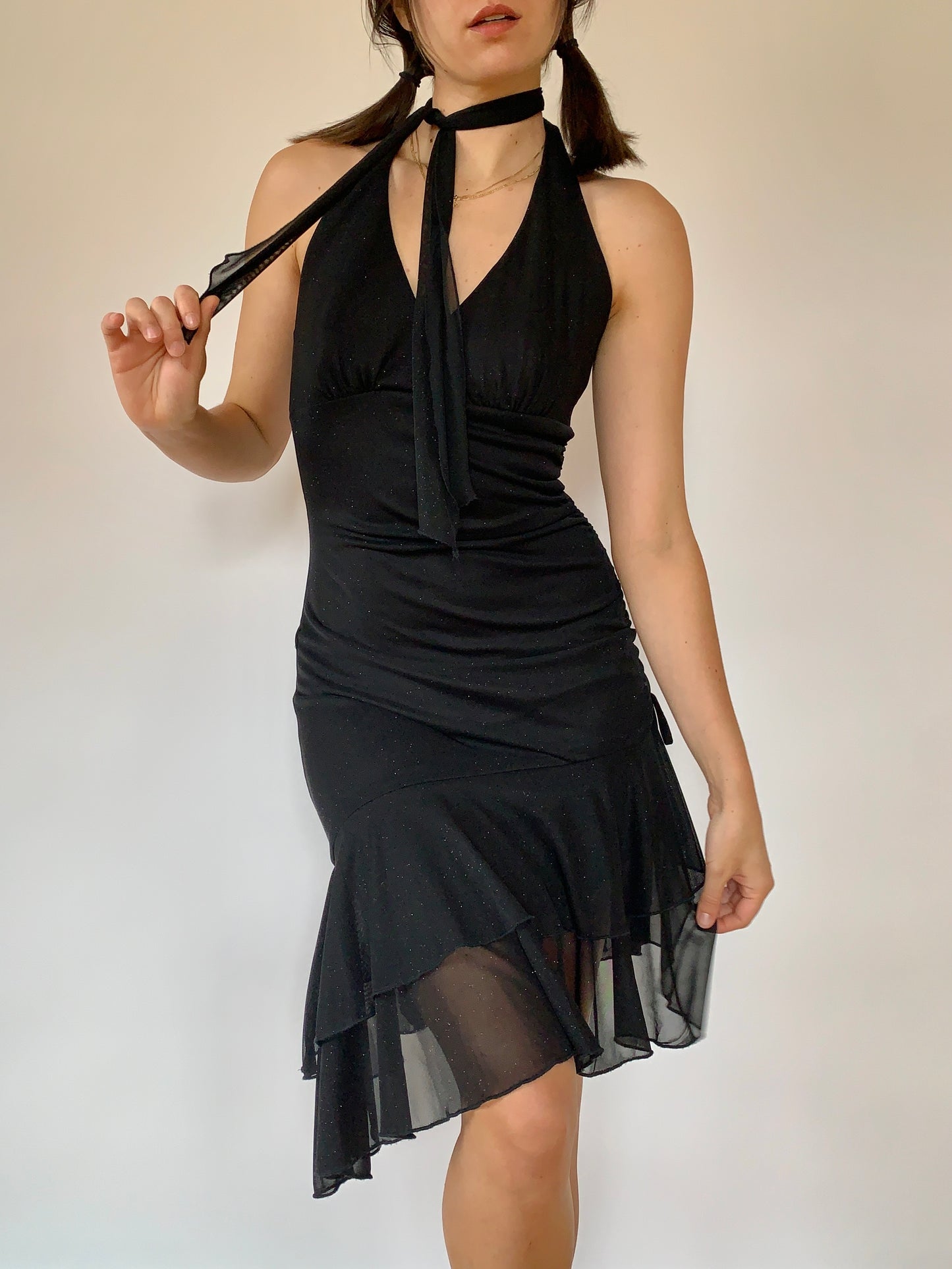 Y2K Glitter Midi Dress