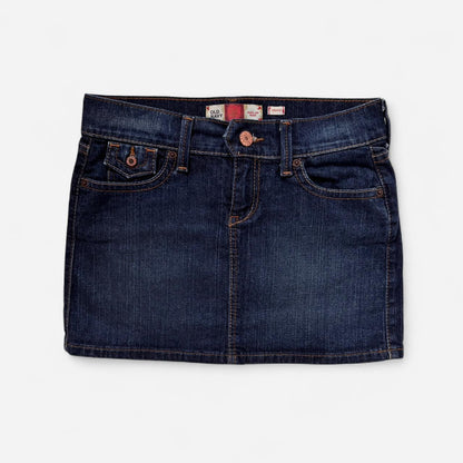 2007 Dark Wash Denim Mini Skirt (XS/S)