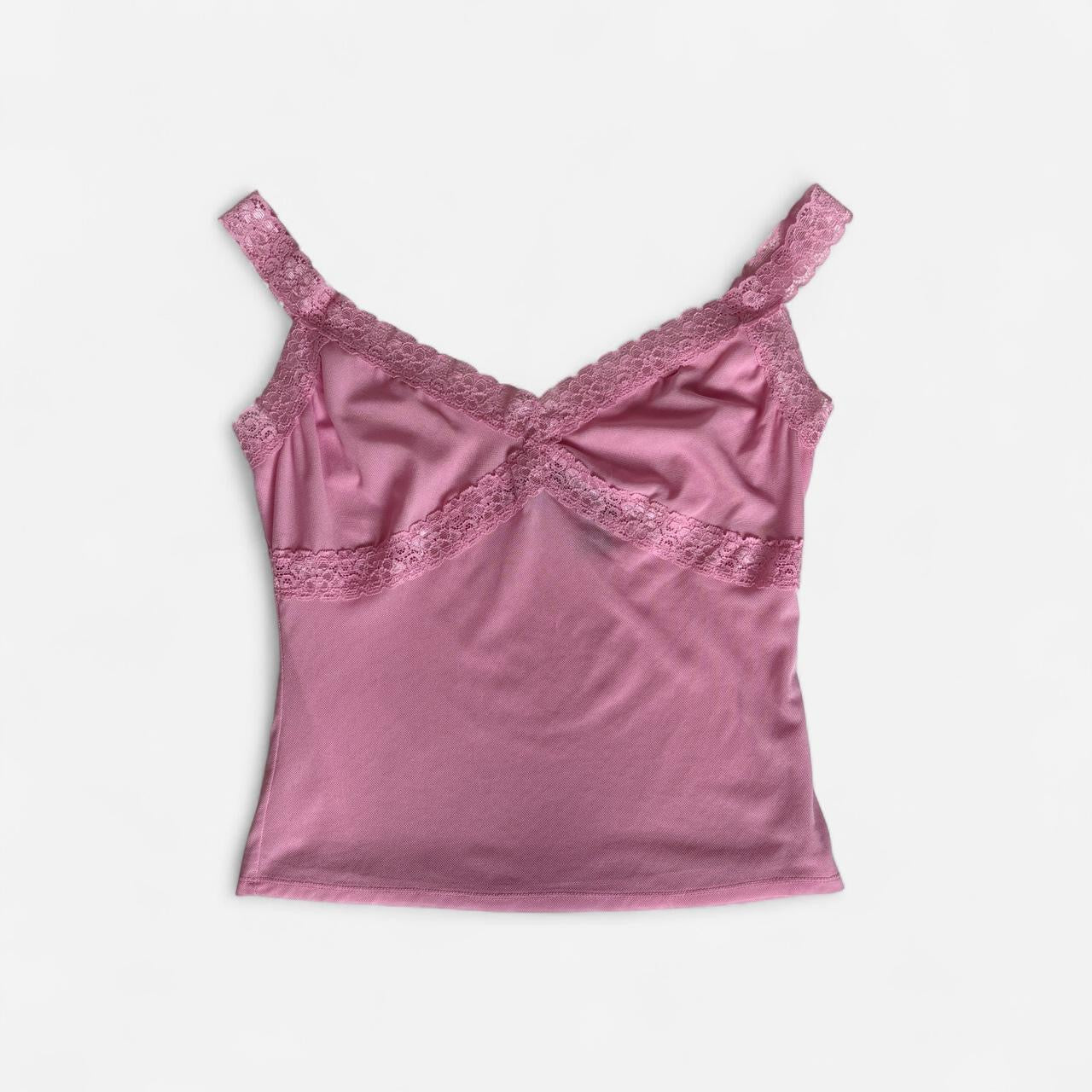 Y2K Baby Pink Mesh Cami (M/L)