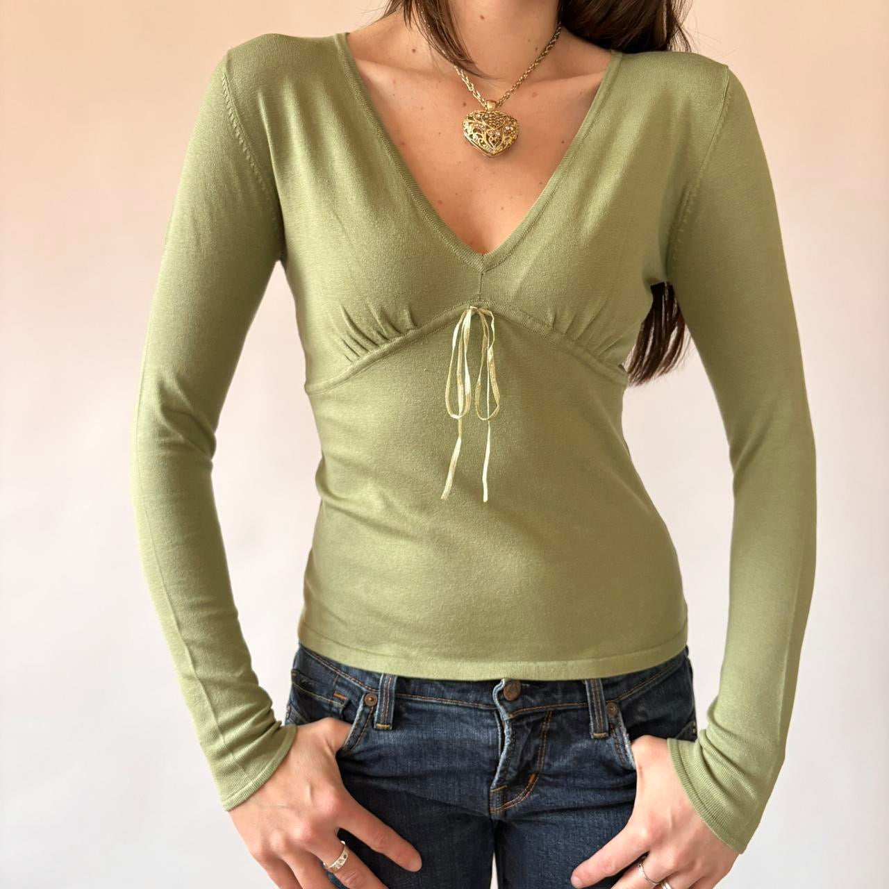 Y2K Deadstock BCBG Ribbon Top (S)