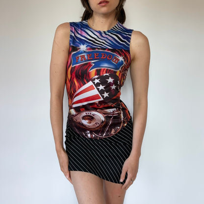 90s Americana Biker Tank (S)